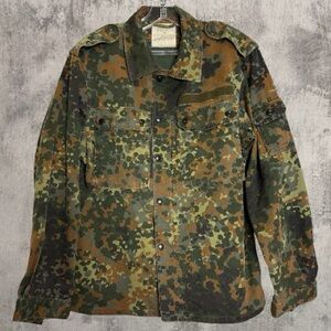 Vintage GE Kohler Flecktarn Field Shirt Jacket German Military 1996 No Flags